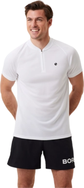 Polo Björn Borg Men Ace Performance Zip Polo Brilliant White