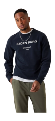 Pull Björn Borg Homme Borg Logo Crew Night Sky