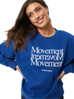 Trui Björn Borg Women Ace Boyfriend Crew Sodalite Blue