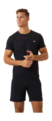 T-Shirt Björn Borg Men's Ace T-Shirt Stripe Black Beauty