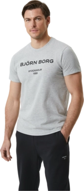 T-Shirt Björn Borg Men Borg Logo Light Grey Melange