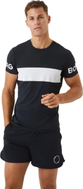 Sports T-Shirt Björn Borg Men Borg Stripe Black Beauty