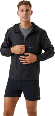 Zip Sweatshirt Björn Borg Men Borg Running Wind Jacket Black Beauty