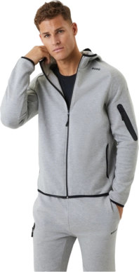 Zip Sweatshirt Björn Borg Men Borg Tech Sweat Hoodie Light Grey Melange