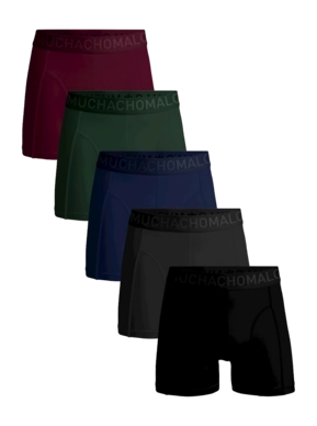 Boxer Shorts Muchachomalo Men Light Cotton Solid Multicolour 71 (5-Pack)