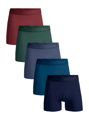 Boxershort Muchachomalo Men Light Cotton Solid Multicolour 72 (5-Pack)