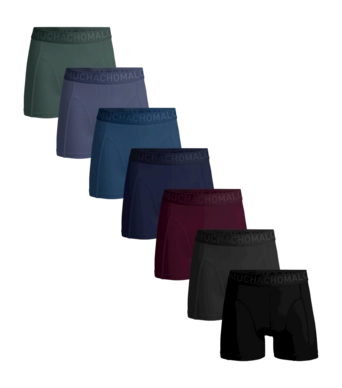 Boxer Shorts Muchachomalo Men Light Cotton Solid Multi-coloured 74 (7-Pack)