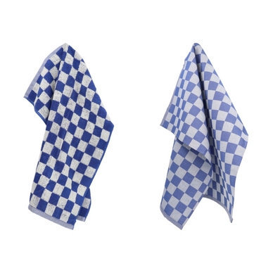 Serviette de Cuisine et Torchon Bunzlau Castle Block Bleu Roi