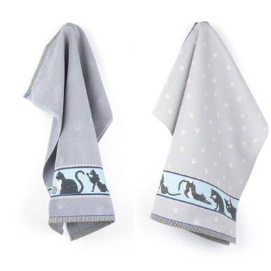 Serviette de Cuisine et Torchon Bunzlau Castle Kat Gris