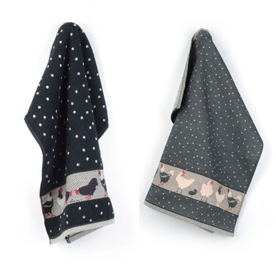Serviette de Cuisine et Torchon Bunzlau Castle Kip Noir