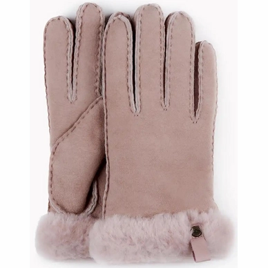 Gloves UGG Women Shorty W/ Leather Trim Pink Crystal