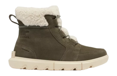 Bottes de Neige Sorel Femme Explorer Next Carnival Waterproof Stone Green Black