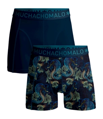Boxer Shorts Muchachomalo Men's Shorts Snake Print/Solid (2-Pack)