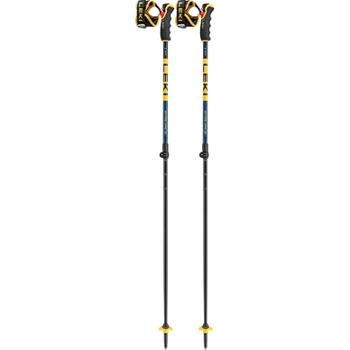 Skistöcke Leki Spitfire Vario 3D Denim Blue Aegean Blue Mustard Yellow