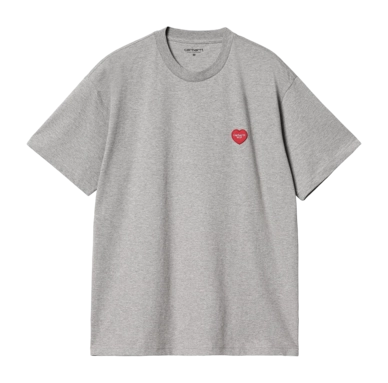 T-Shirt Carhartt WIP Unisexe S/S Heart Patch T-Shirt Grey Heather