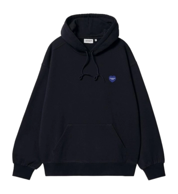 Pull à Capuche Carhartt WIP Unisexe Heart Patch Sweat Dark Navy