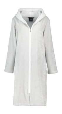 Badjas Cawö Women 5108 Capuchon en Rits Silver