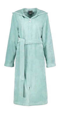 Badjas Cawö Women 837 Capuchon en Rits Seagreen