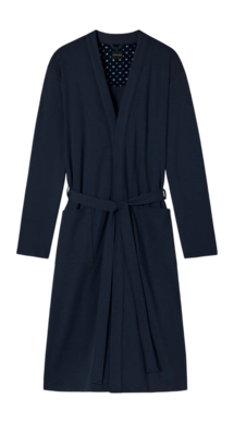 Badjas Kimono Schiesser Essentials Man Interlock Dark Blue