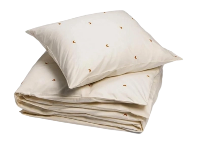 Dekbedovertrek Yumeko Warm White/Ochre Moon Satijn