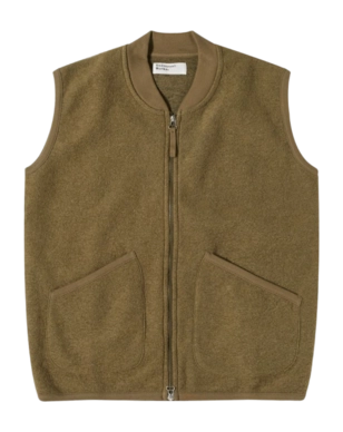 Gilet Universal Works Homme Zip Waistcoat Lovat
