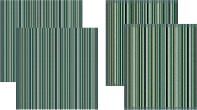 Combiset DDDDD Over The Rainbow Green 2 Keukendoeken + 2 Theedoeken