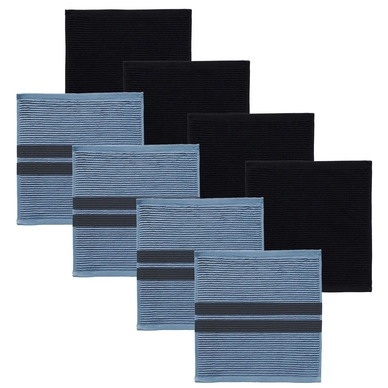 Combiset DDDDD Basic & Baxter Denim 4 Vaatdoeken Basic + 4 Vaatdoeken Baxter
