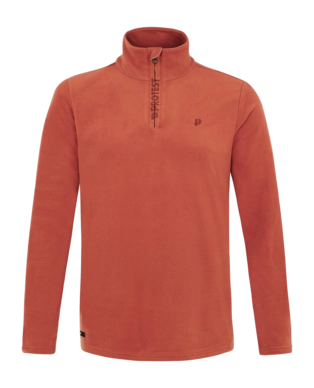 Skipully Protest Men PERFECTO 1/4 Zip Top Brick Orange
