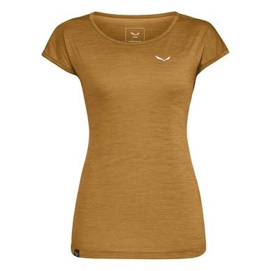 T-Shirt Salewa Women Puez Melange Dry W S/S Tee Golden Brown Melange
