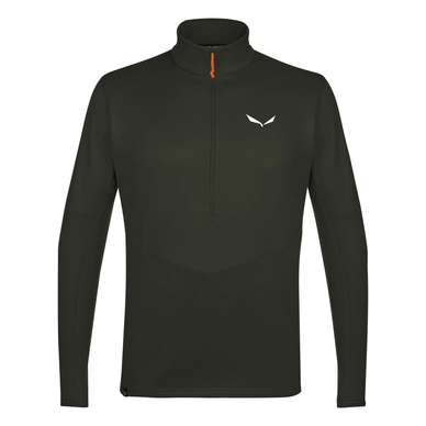 Vest Salewa Men Puez Polarlite M Half Zip Fleece Dark Olive 0910