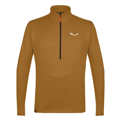 Vest Salewa Men Puez Polarlite M Half Zip Fleece Golden Brown 0910