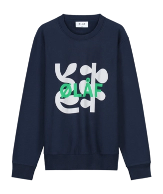 Crewneck Olaf Hussein Men Vine Navy