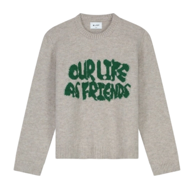 Crewneck Olaf Hussein Men Stencil Knitted Off White