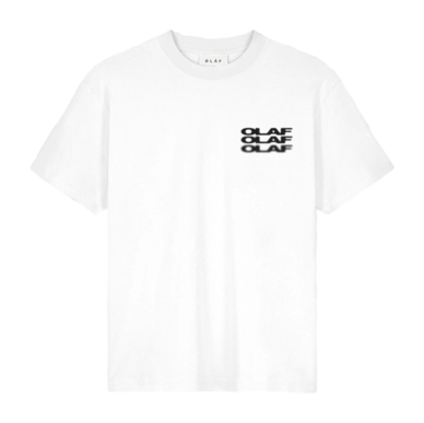 Tee Olaf Hussein Men Blur Logo Optical White