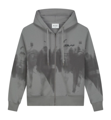 Hoodie Olaf Hussein Men Studio Passenger Zip Shade Grey