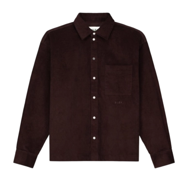 Shirt Olaf Hussein Men Corduroy Boxy Choco Ganache