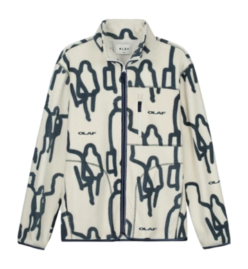 Fleece Olaf Hussein Men Zip Up White