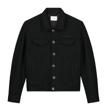 Jacket Olaf Hussein Men Wool Trucker Black