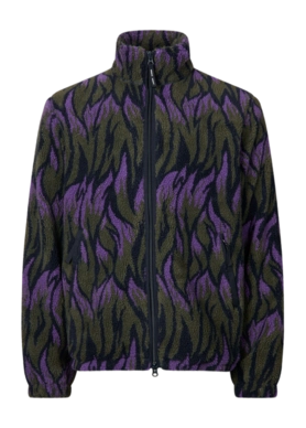 Fleece Samsoe Samsoe Men Rune Full Zip AOP Sunset Flame