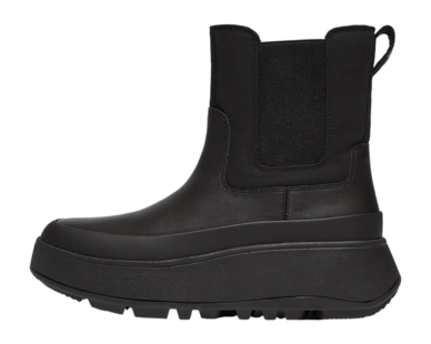 Bottes FitFlop Femme F-Mode Water-Resistant Flatform Chelsea All Black