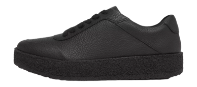 FitFlop Women Rally Tumbled-Leather Crepe Sneakers All Black