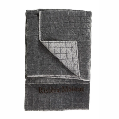 Couvre-lit Riviera Maison Marlow Bedspread Grey Coton