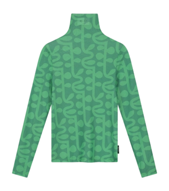 Mockneck Olaf Hussein Women Vine AOP Green