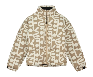 Jacket Olaf Hussein Women Chevron Puffer Beige Off White