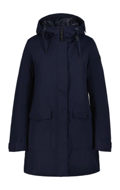 Jacket Icepeak Women's Alpena Wadded Parka Dark Blue