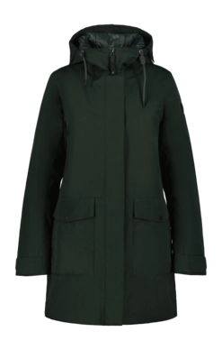 Jacket Icepeak Women Alpena Wadded Parka Dark Green