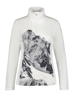 T-Shirt Manches Longues Icepeak Femme Fenton 1/2 Zip Shirt Optic Blanc