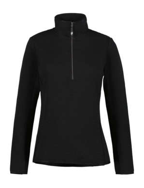 Long Sleeve T-Shirt Icepeak Women Evansdale 1/2 Zip Shirt Black