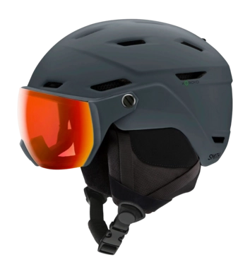 Skihelm Smith Unisex Survey EU Matte Slate / Chromapop Everyday Red Mirror