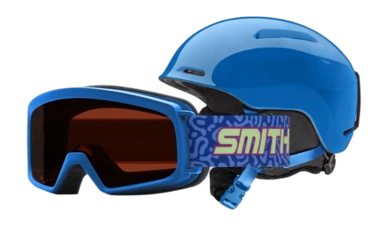 Casque et Lunettes de Ski Combo Smith Kids Glide Mips Rascal Cobalt